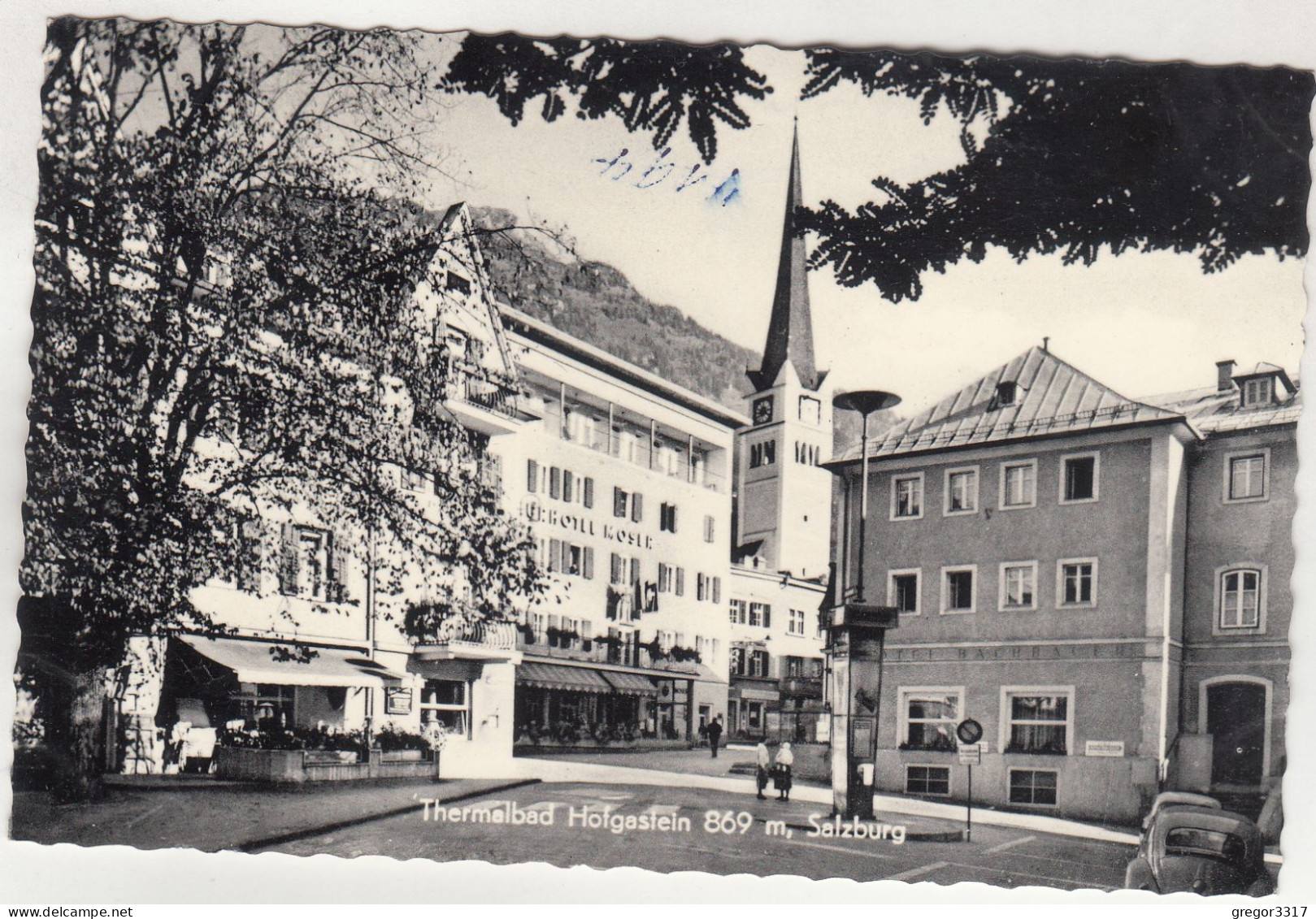 D9885) Thermalbad HOFGASTEIN 869m Salzburg - AUTO Details Und HOTEL MOSER Mit Kirche ALT ! - Bad Hofgastein
