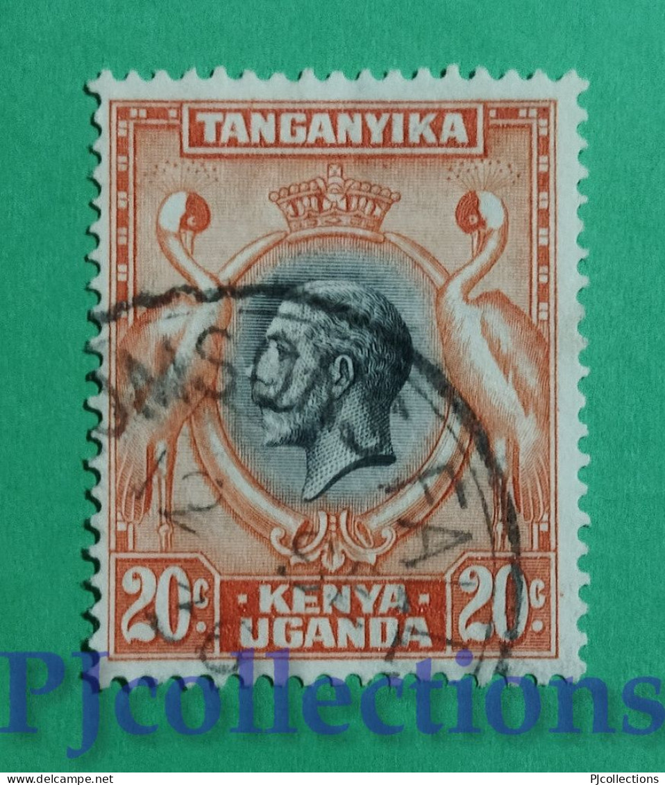 S827- KENYA UGANDA TANGANYIKA 1935 KING GEORGE V 20c USATO - USED - Kenya, Uganda & Tanganyika
