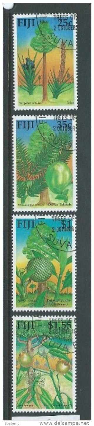 Fiji 1990 Tree Set 4 FU - Fidji (1970-...)