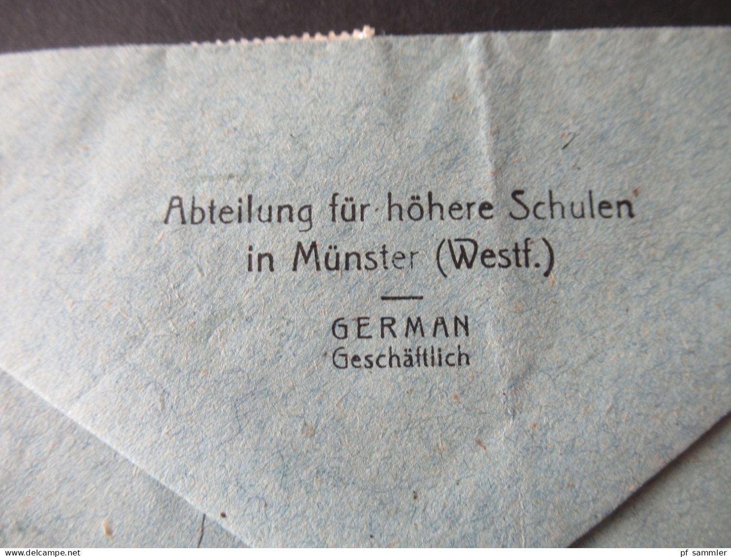 Kontrollrat Zehnfachfrankatur Drucksache Stempel Münster (Westf) 2 An Den Amtsdirektor Medebach / Abteilung Höhere Schul - Lettres & Documents