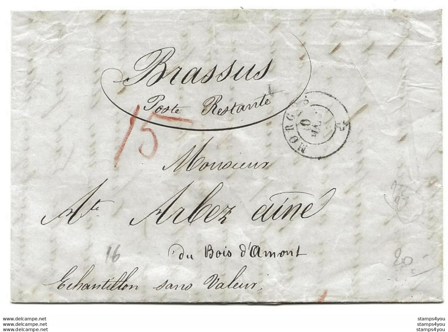 87 - 22 - Lettre Envoyée De Morges Au Brassus 1834 - ...-1845 Prephilately