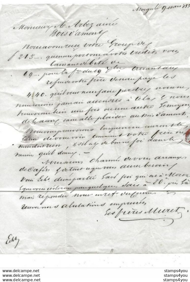 87 - 22 - Lettre Envoyée De Morges Au Brassus 1834 - ...-1845 Vorphilatelie