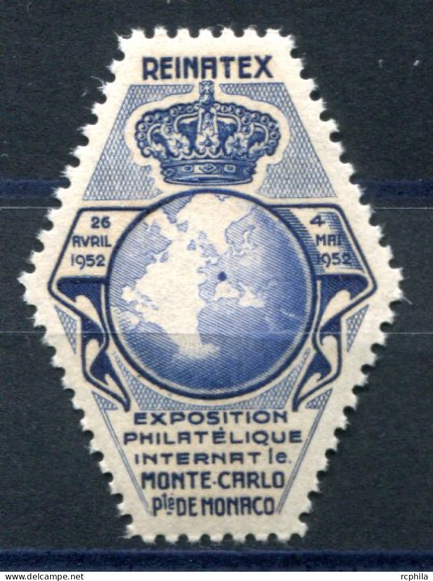 RC 26642 MONACO 1952 REINATEX VIGNETTE DE L'EXPOSITION PHILATELIQUE NEUF ** - Unused Stamps
