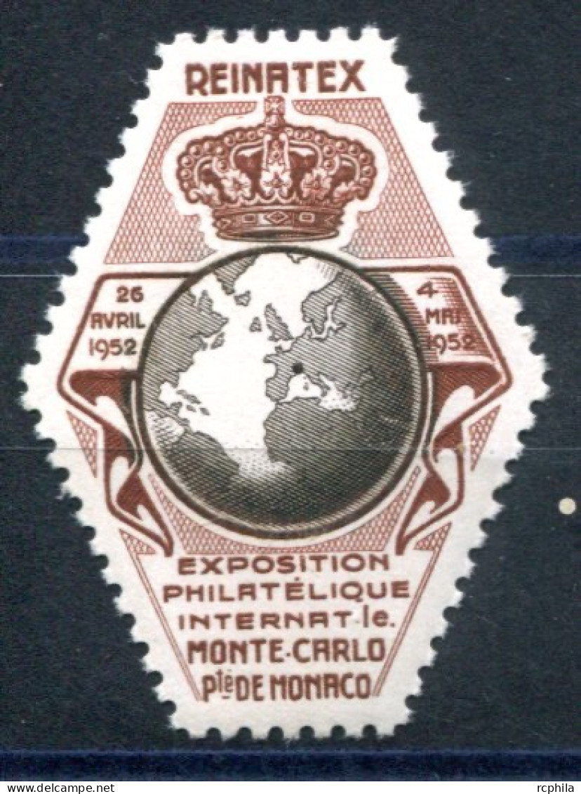 RC 26643 MONACO 1952 REINATEX VIGNETTE DE L'EXPOSITION PHILATELIQUE NEUF ** - Unused Stamps