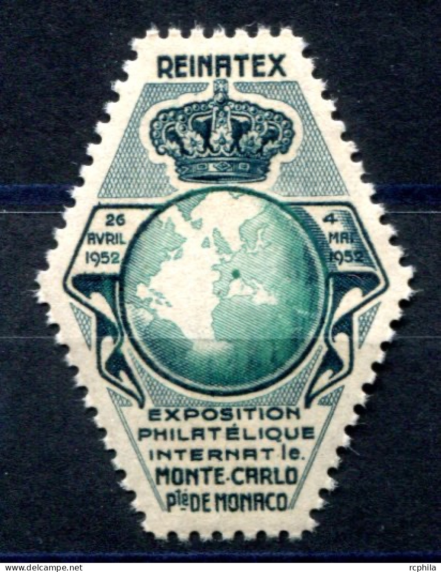 RC 26644 MONACO 1952 REINATEX VIGNETTE DE L'EXPOSITION PHILATELIQUE NEUF ** - Unused Stamps