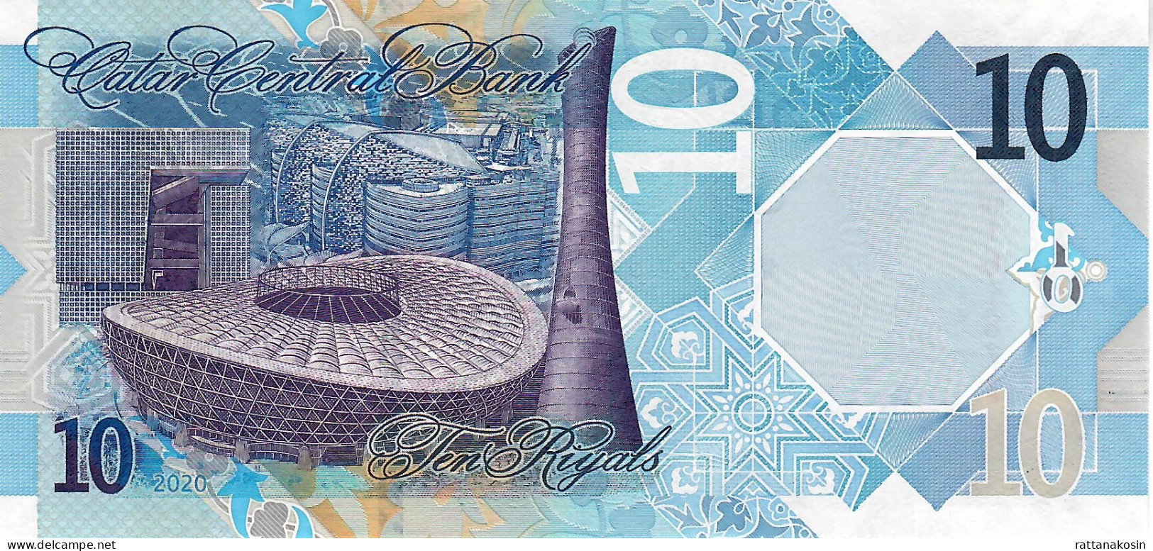 QATAR P34a 10 RIYALS 2020 Signature 4  AU-UNC. - Qatar