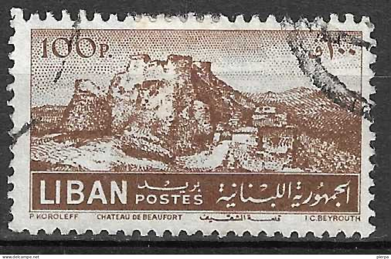 LIBANO - 1952 - BEAUFORT CASTLE - P. 100 - CANCELLED ( YVERT  87 - MICHEL 472) - Lebanon