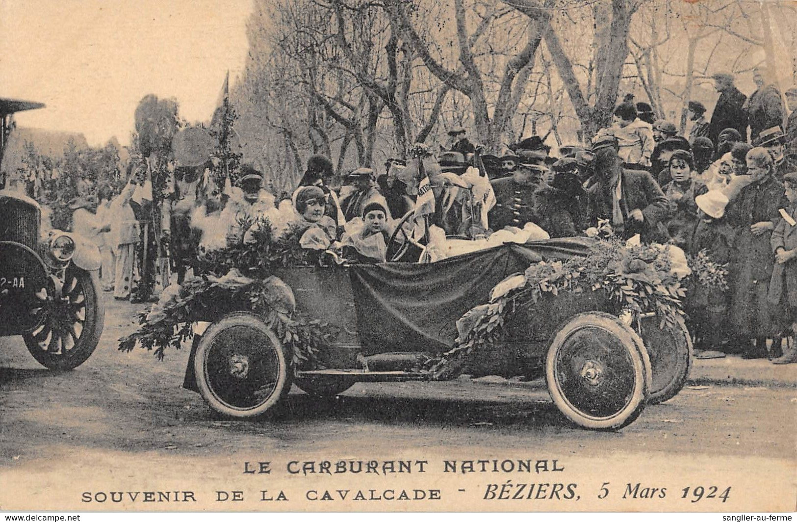 CPA 34 BEZIERS / LE CARBURANT NATIONAL / SOUVENIR DE LA CAVALCADE / BEZIERS 5 MARS 1924 - Beziers