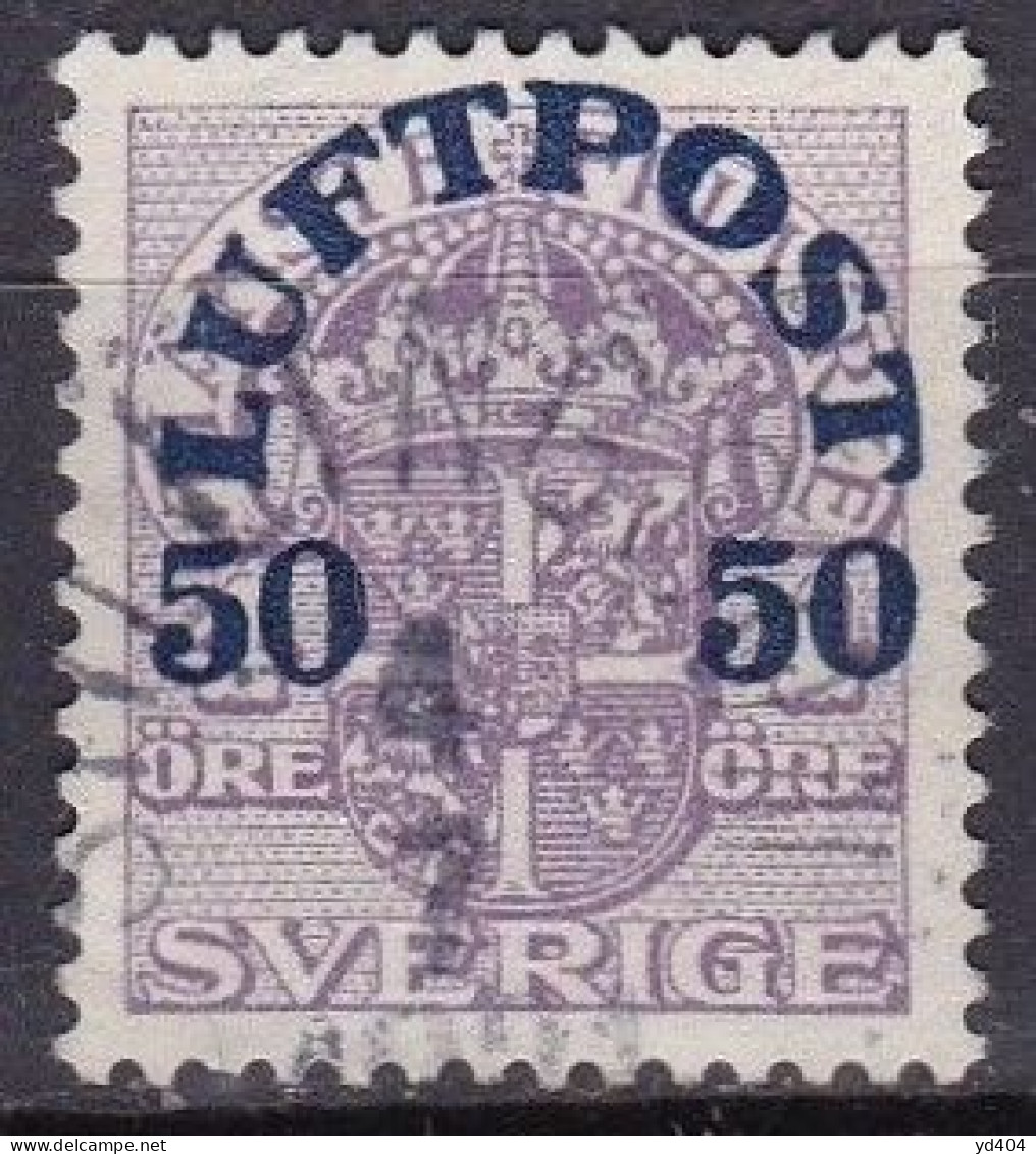 SE608D – SWEDEN – 1920 – OFFICIAL STAMP OVERPR. – VARIETY- MI 140Y USED 60 € - Usati