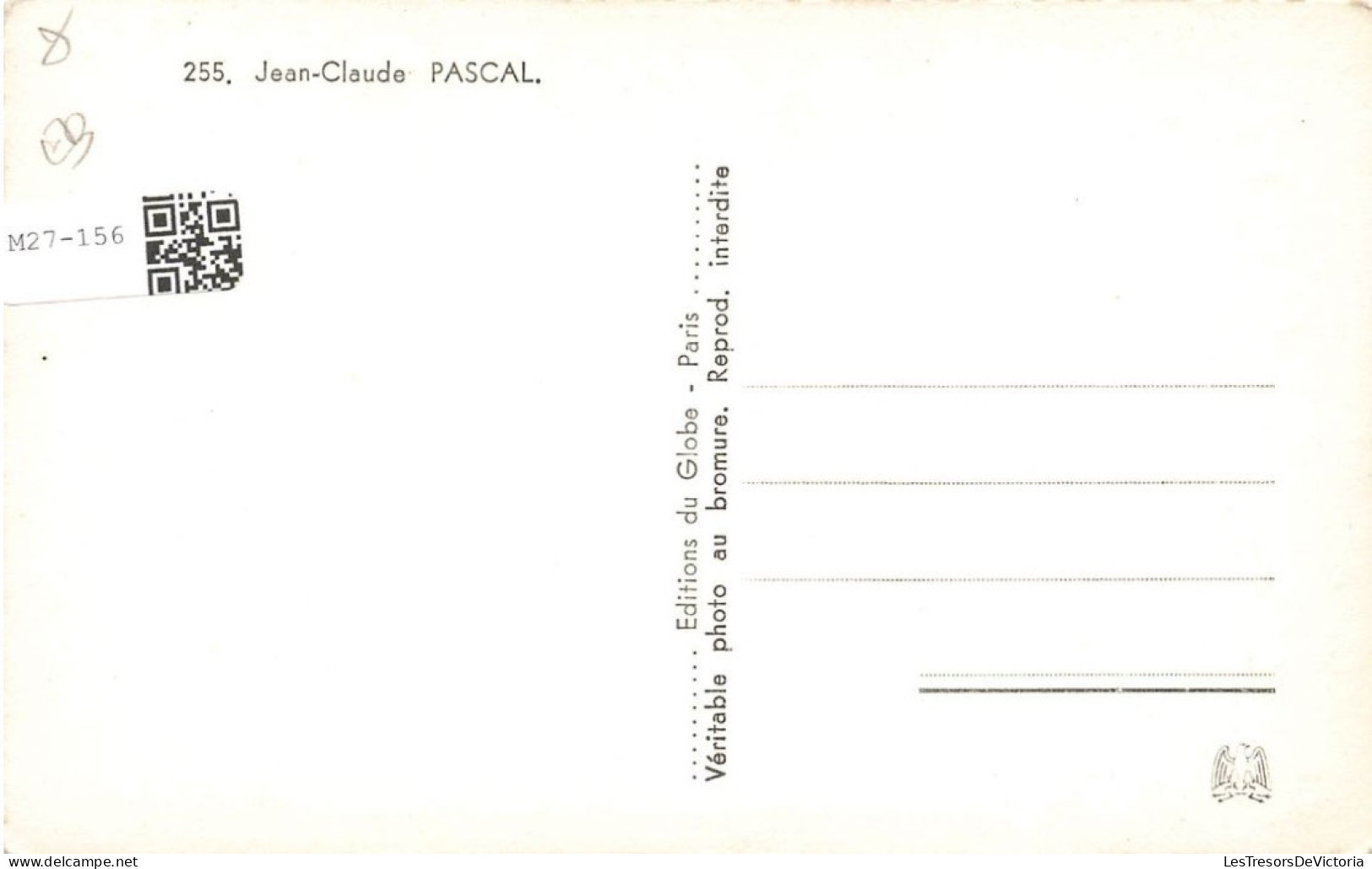 CELEBRITE - Jean-Claude Pascal - Acteur Français - Carte Postale - Other & Unclassified