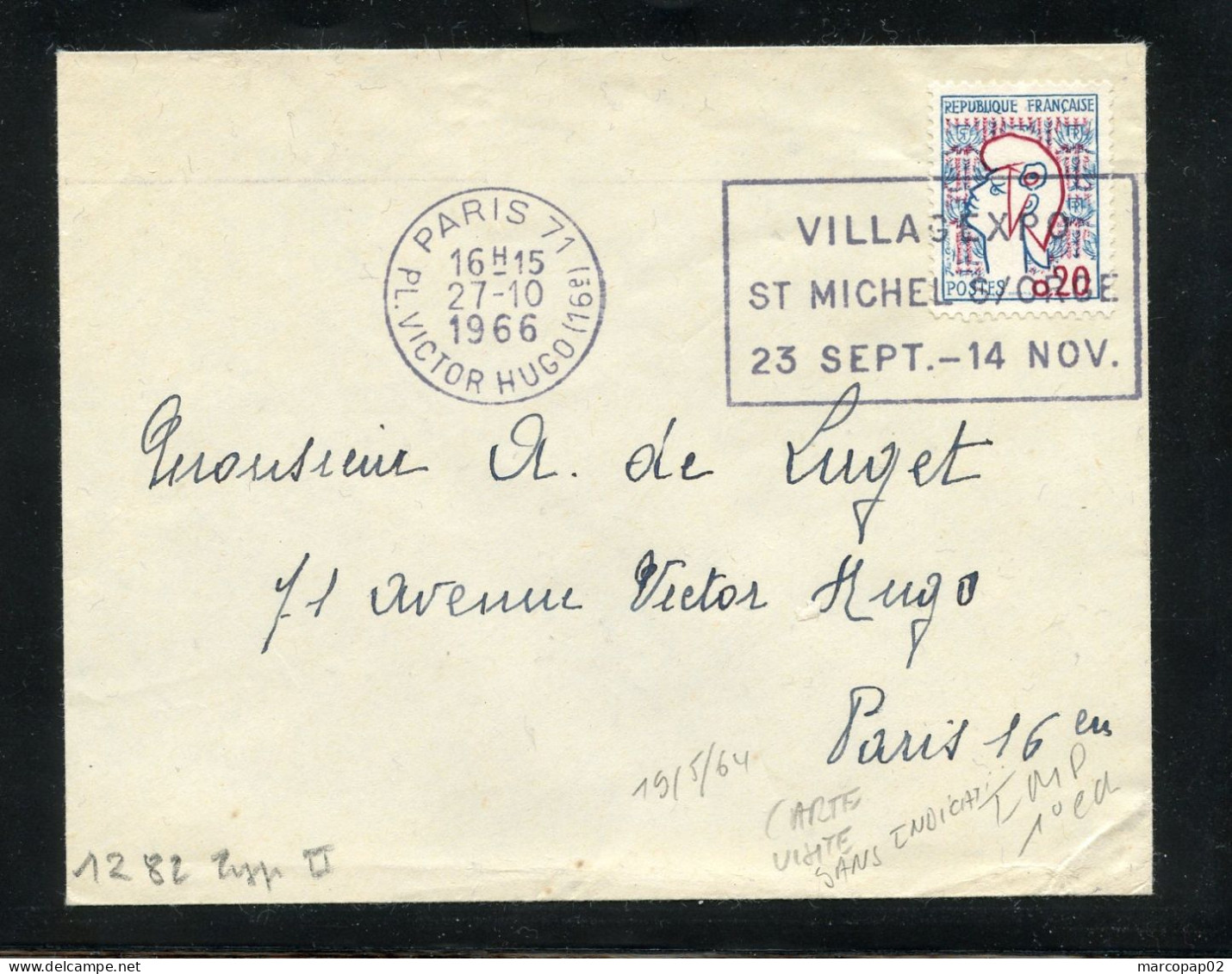 MARIANNE DE COCTEAU - TYPE2 - S/ENVELOPPE NON CLOSE -  IMP INT 1° ECH; - 1961 Marianne Of Cocteau