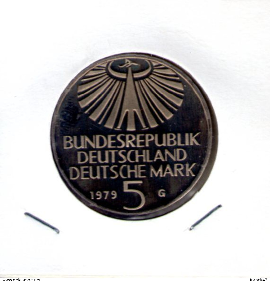 Allemagne. 5 DM. Otto HAHN. 1979 G - 5 Marcos