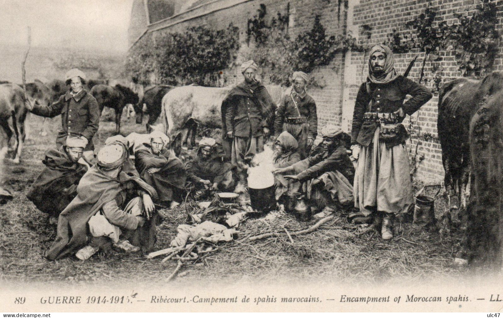 - Guerre 1914-1918 - RIBECOURT. Campement De Spahis Marocains. - Encampment Of Moroccan Spahis. - - Ribecourt Dreslincourt