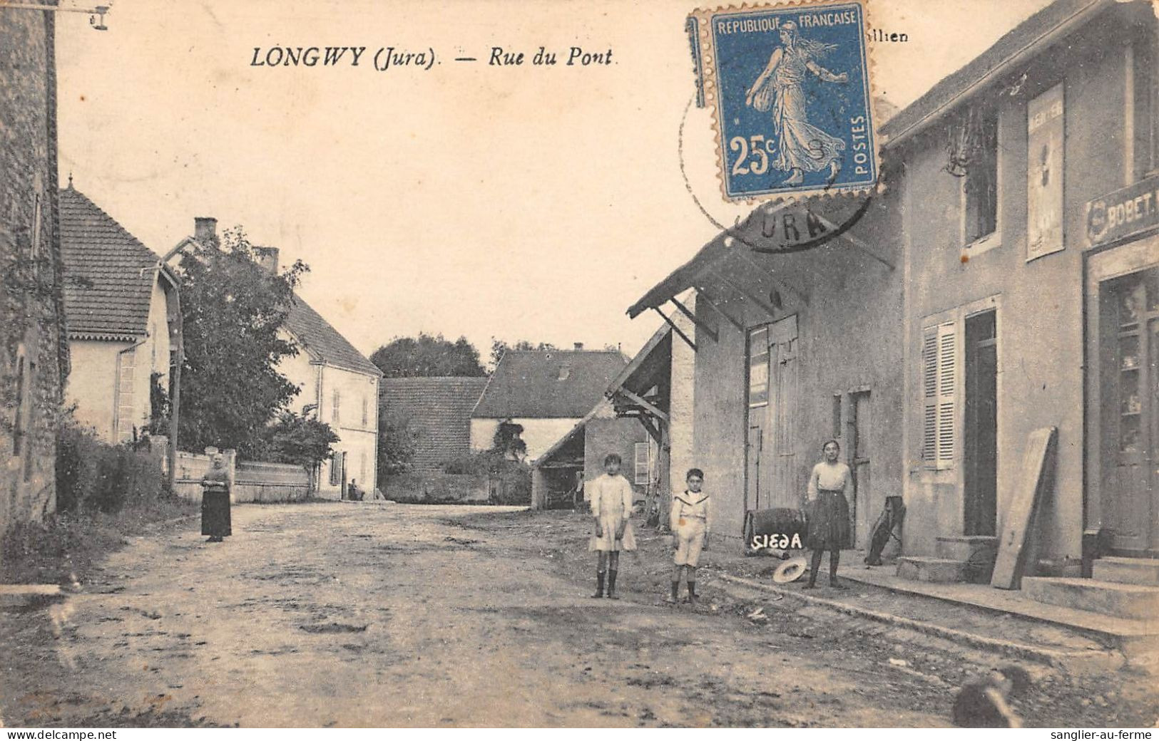 CPA 39 LONGWY / JURA / RUE DU PONT / Cliché Rare - Sonstige & Ohne Zuordnung