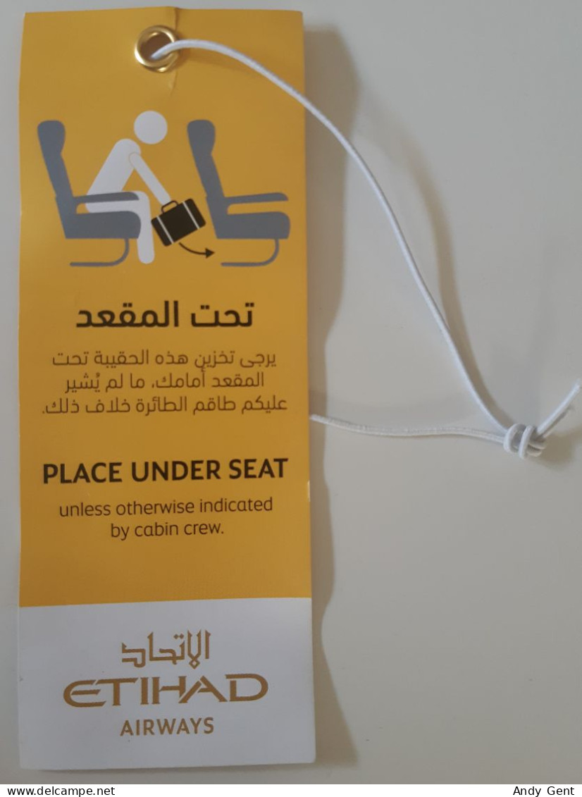 Baggage Label / Avion / Aviation / Etihad Airways - Aufklebschilder Und Gepäckbeschriftung