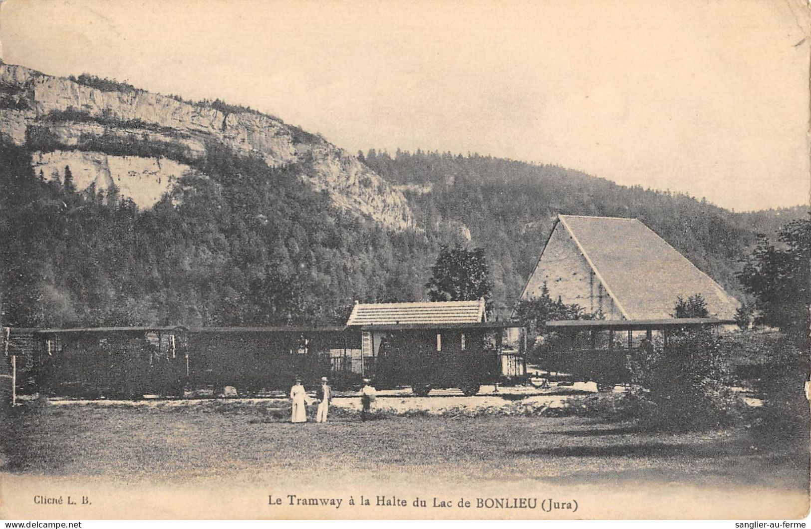 CPA 39 LE TRAMWAY A LA HALTE DU LAC DE BONLIEUE / JURA - Autres & Non Classés