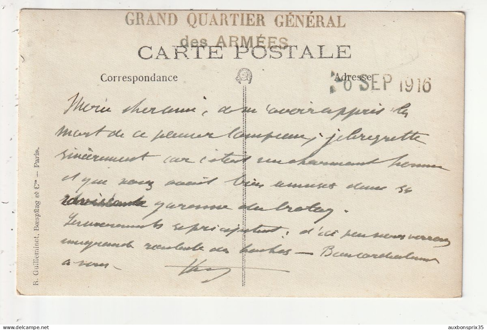 CARTE PHOTO - GRAND QUARTIER GENERAL DES ARMEES - MILITAIRES GRADES EN GARE - 1916 - A Identifier