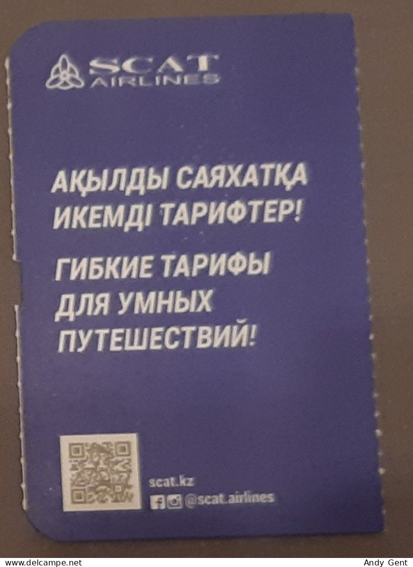 Boarding Pass / Avion / Aviation / SCAT / Kazakhstan - Instapkaart