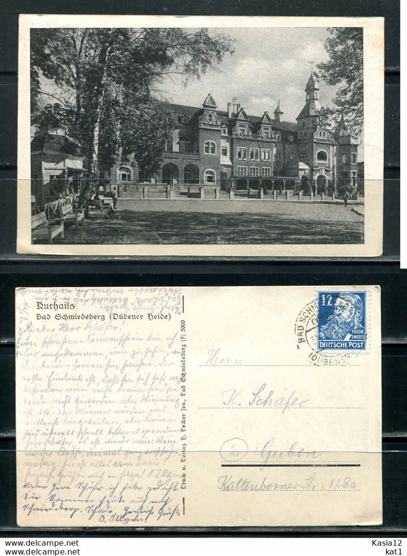 K13233)Ansichtskarte: Bad Schmiedeberg, Kurhaus, Gelaufen 1954 - Bad Schmiedeberg