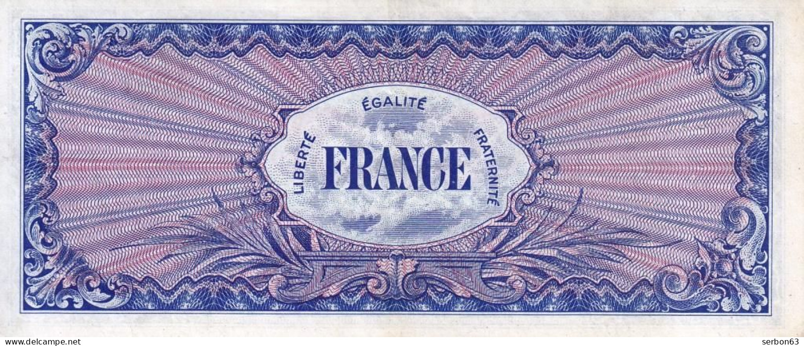 50 FRANCS VERSO FRANCE TYPE 1945 N° 95016978 SÉRIE 2 BILLET DU TRÉSOR VENDU EN L'ETAT IMPRESSION AMÉRICAINE - 1945 Verso Francia