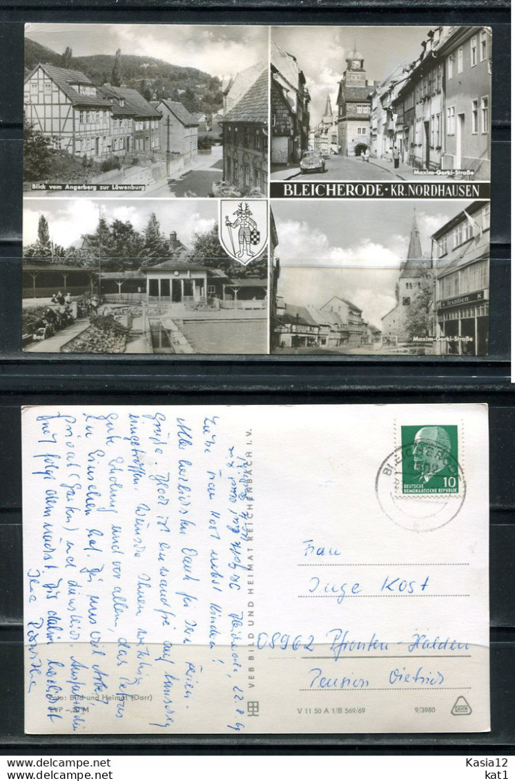 K13549)Ansichtskarte: Bleicherode, Mehrbildkarte, Gelaufen 1969 - Bleicherode