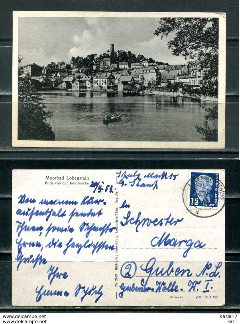 K13586)Ansichtskarte: Lobenstein, Blick Von Der Inselbruecke, Gelaufen 1953 - Lobenstein
