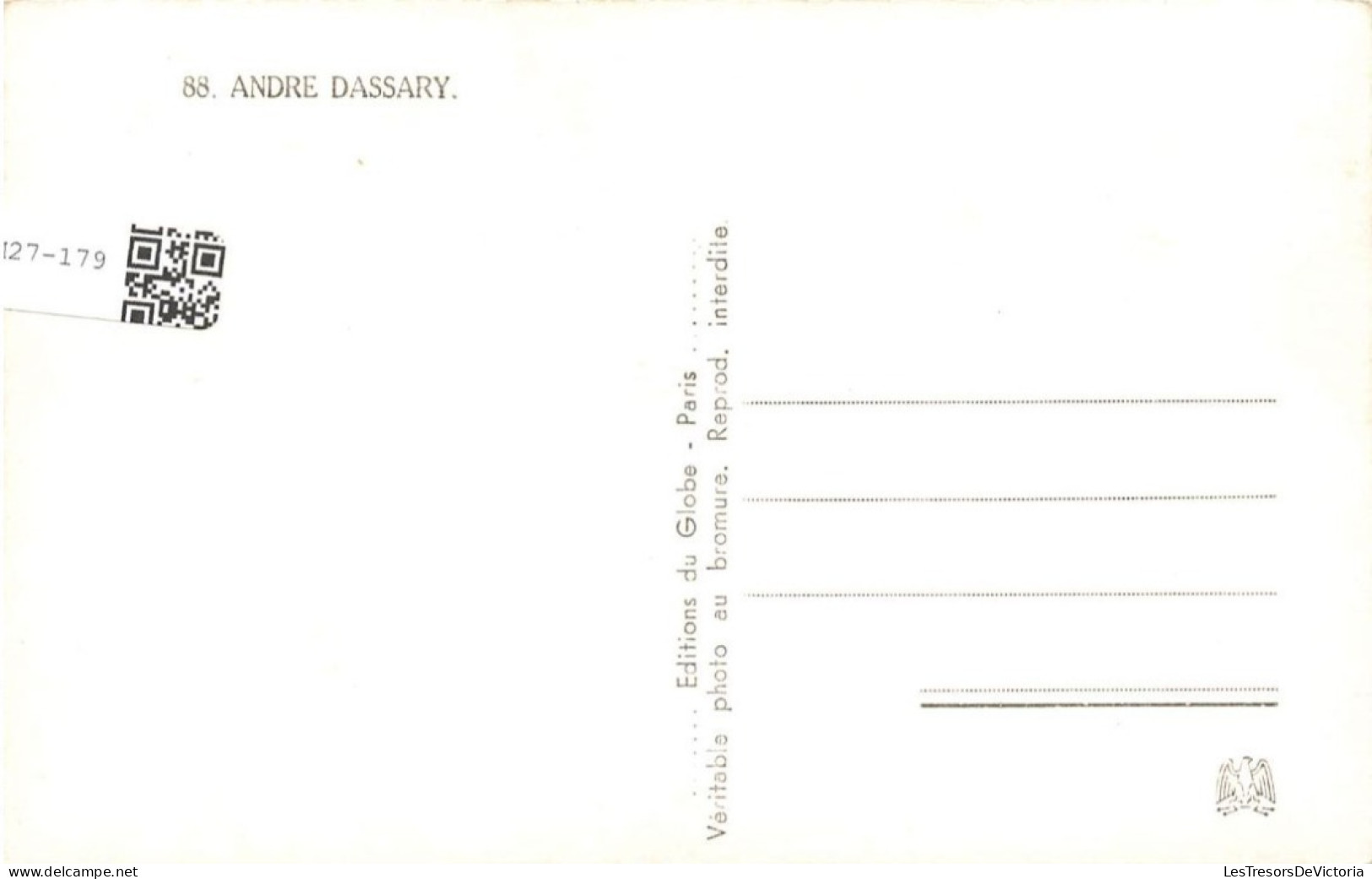 CELEBRITE - André Dassary - Chanteur Français - Carte Postale - Sänger Und Musikanten