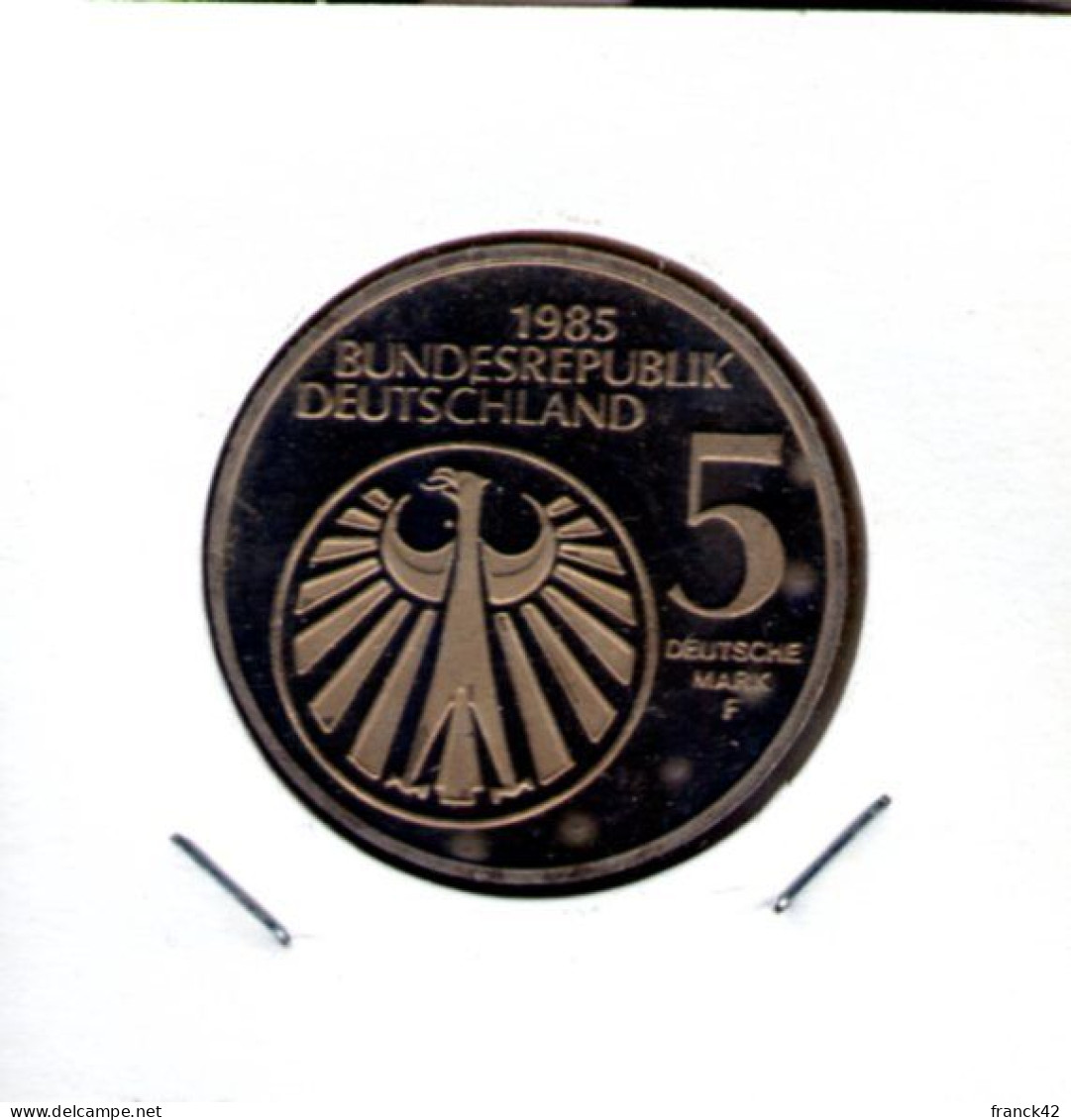 Allemagne. 5 DM. Année Européenne De La Musique. 1985 F - 5 Mark