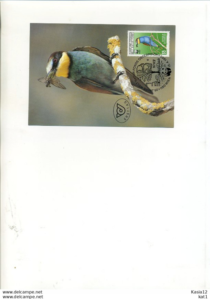 A41700)WWF-Maximumkarte Vogel: Oesterreich 1918 - Tarjetas – Máxima