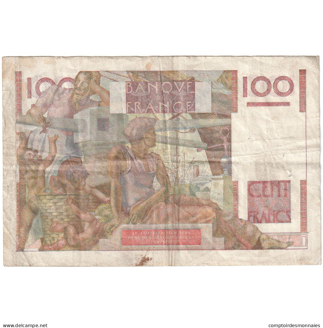 France, 100 Francs, Jeune Paysan, 1947, V.176, TB, Fayette:28.13, KM:128a - 100 F 1945-1954 ''Jeune Paysan''