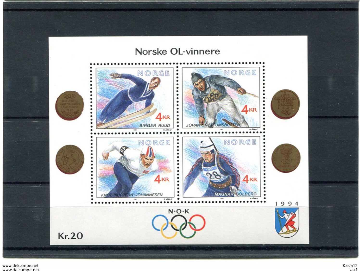 A50335)Olympia 94: Norwegen Bl 16** - Invierno 1994: Lillehammer