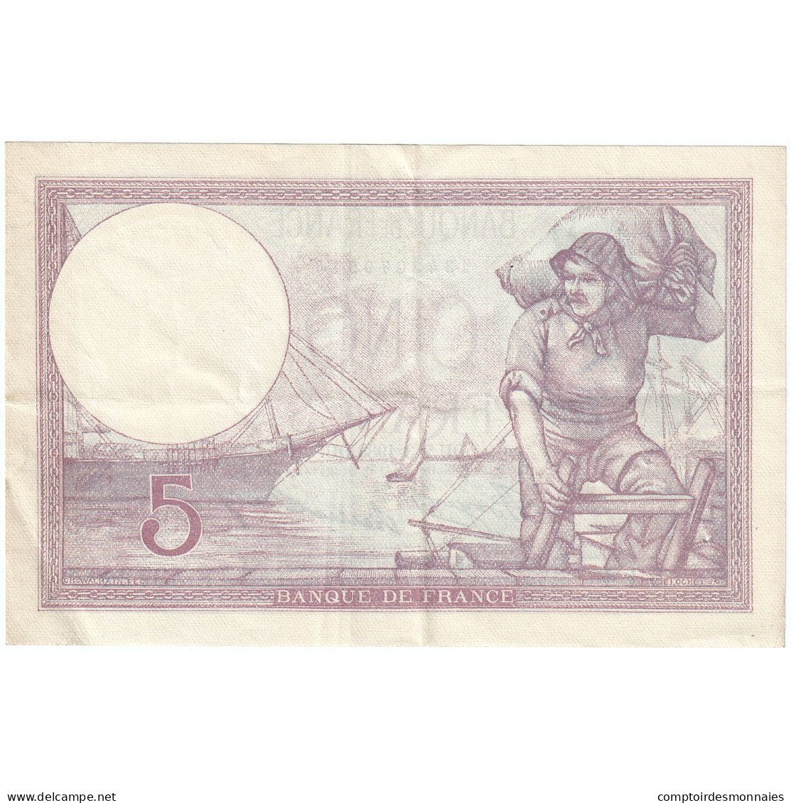 France, 5 Francs, Violet, 1933, E.53724, SUP, Fayette:3.17, KM:72e - 5 F 1917-1940 ''Violet''