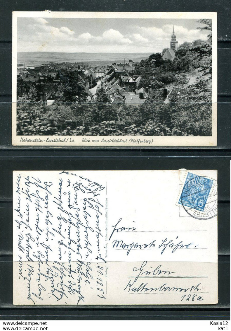 K13684)Ansichtskarte: Hohenstein-Ernstthal, Blick Vom Aussichth., Gelaufen 1953 - Hohenstein-Ernstthal