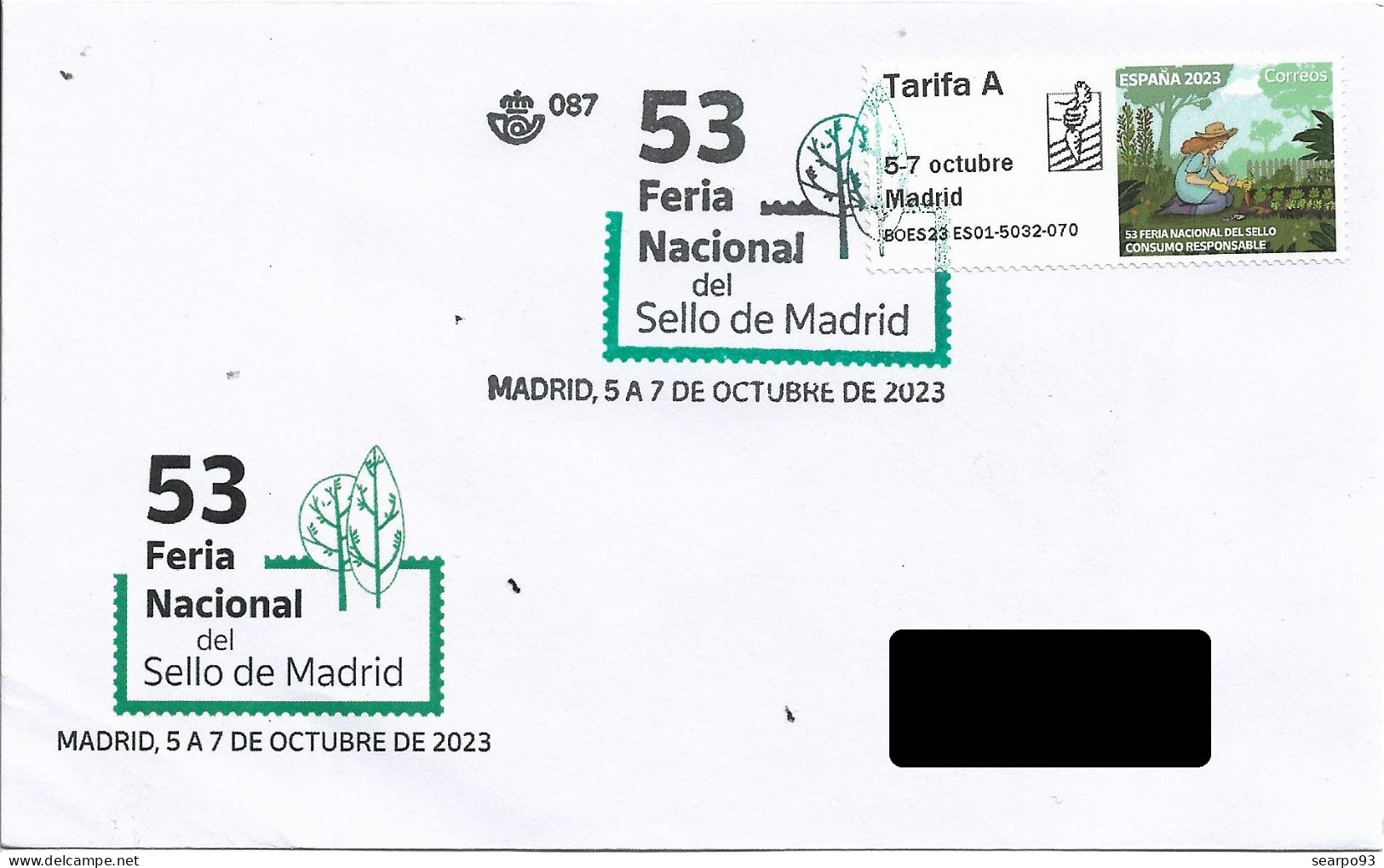 SPAIN. POSTMARK. NATIONAL STAMP FAIR. MADRID 2023. ATM - Machines à Affranchir (EMA)