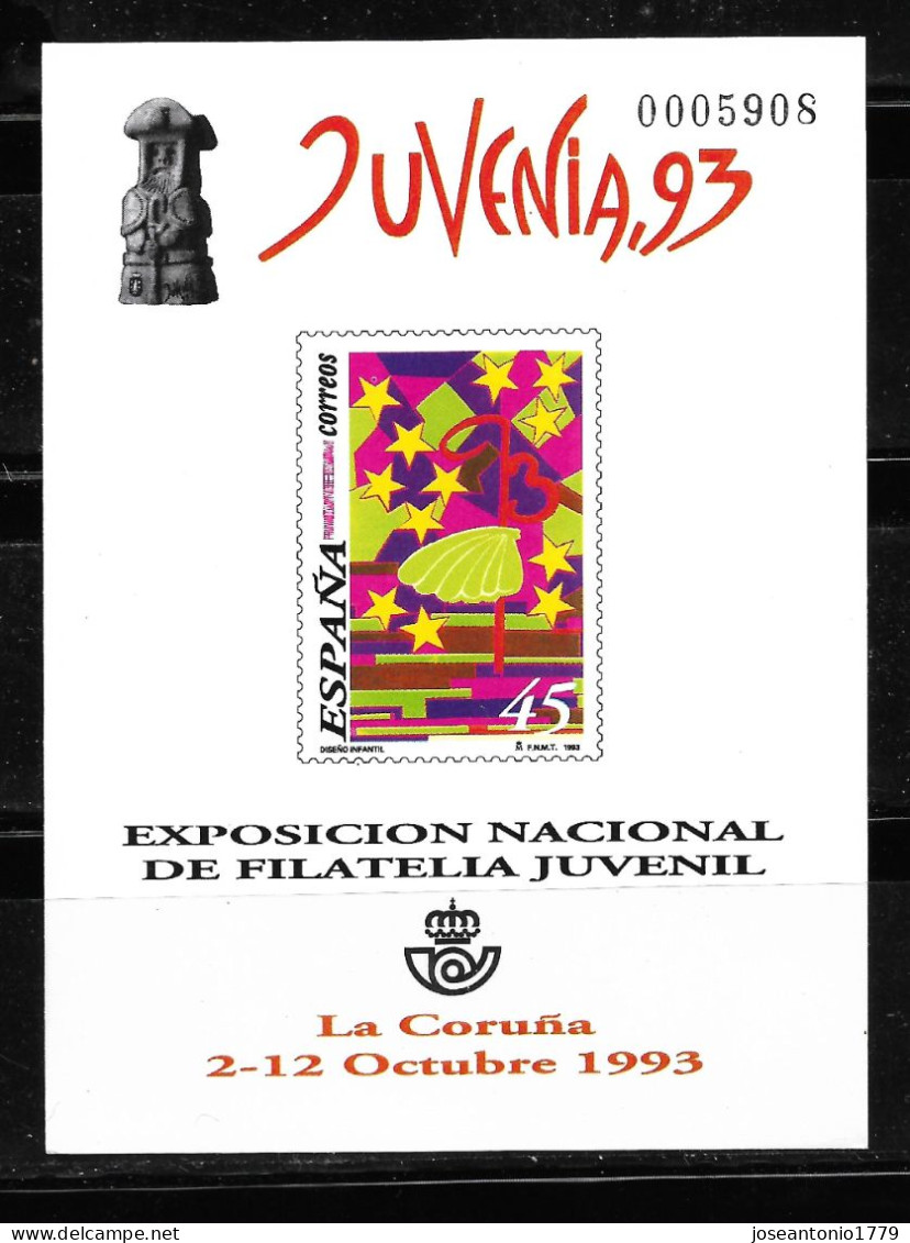 ESPAÑA 1993, PRUEBA OFICIAL EDIFIL 30 - JUVENIA 93, MNH. - Abarten & Kuriositäten