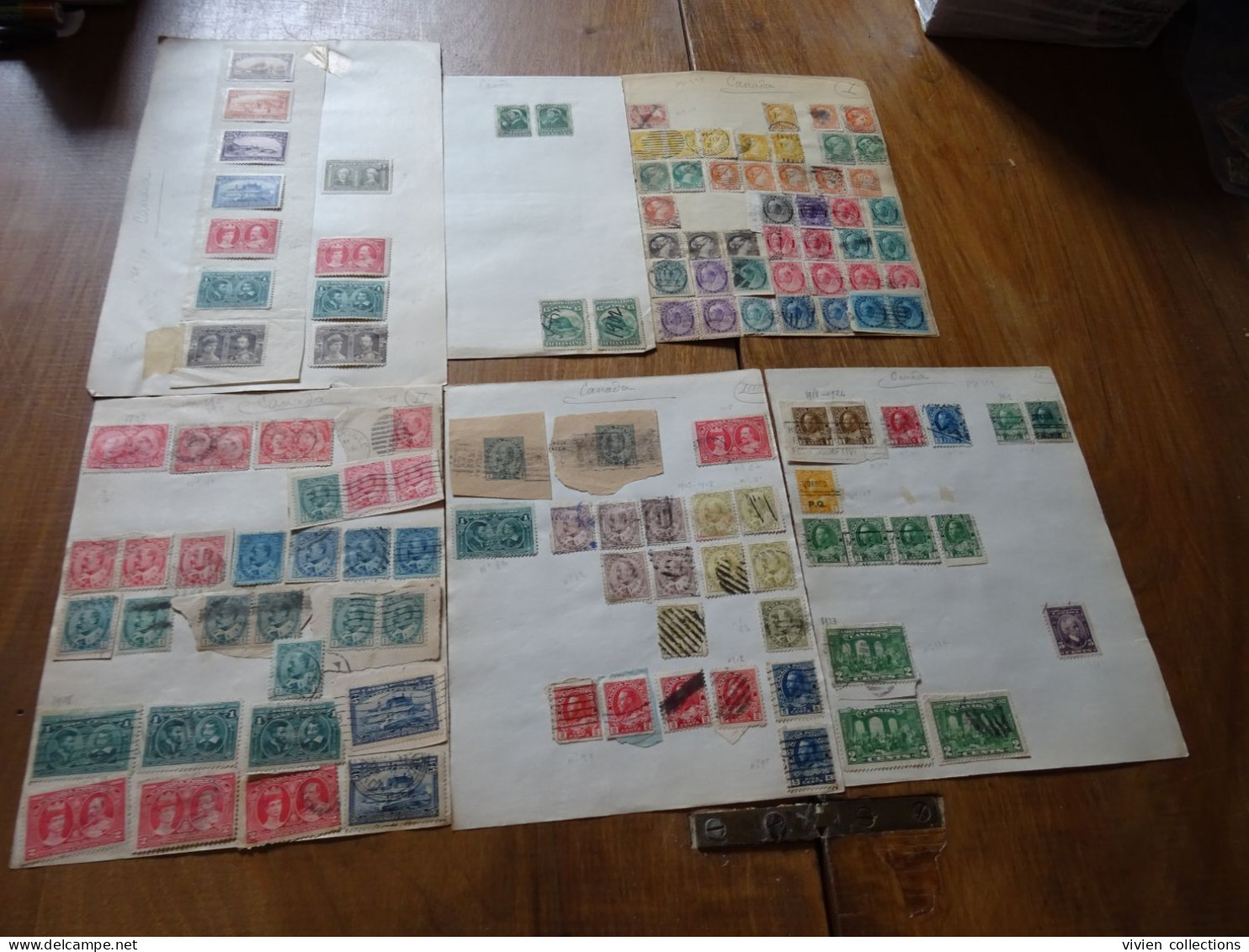 Collection d'époque a étudier Europe / Monde 3050 timbres + 200 des colonies françaises + documents et cachets de 14/18