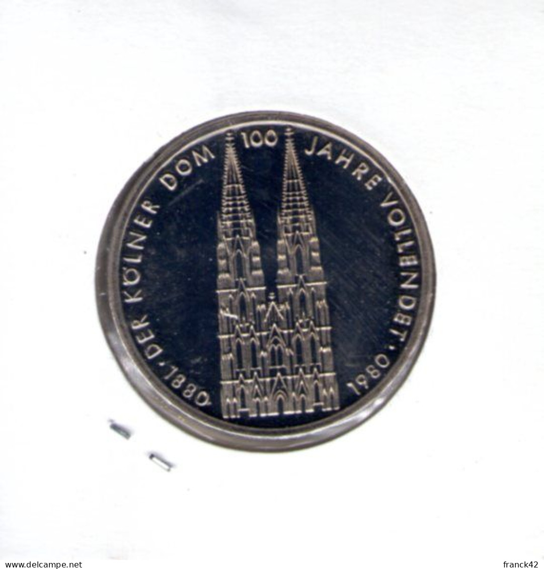 Allemagne. 5 DM. 100e Anniversaire De La Cathédrale De Cologne. 1980 F - 5 Marcos