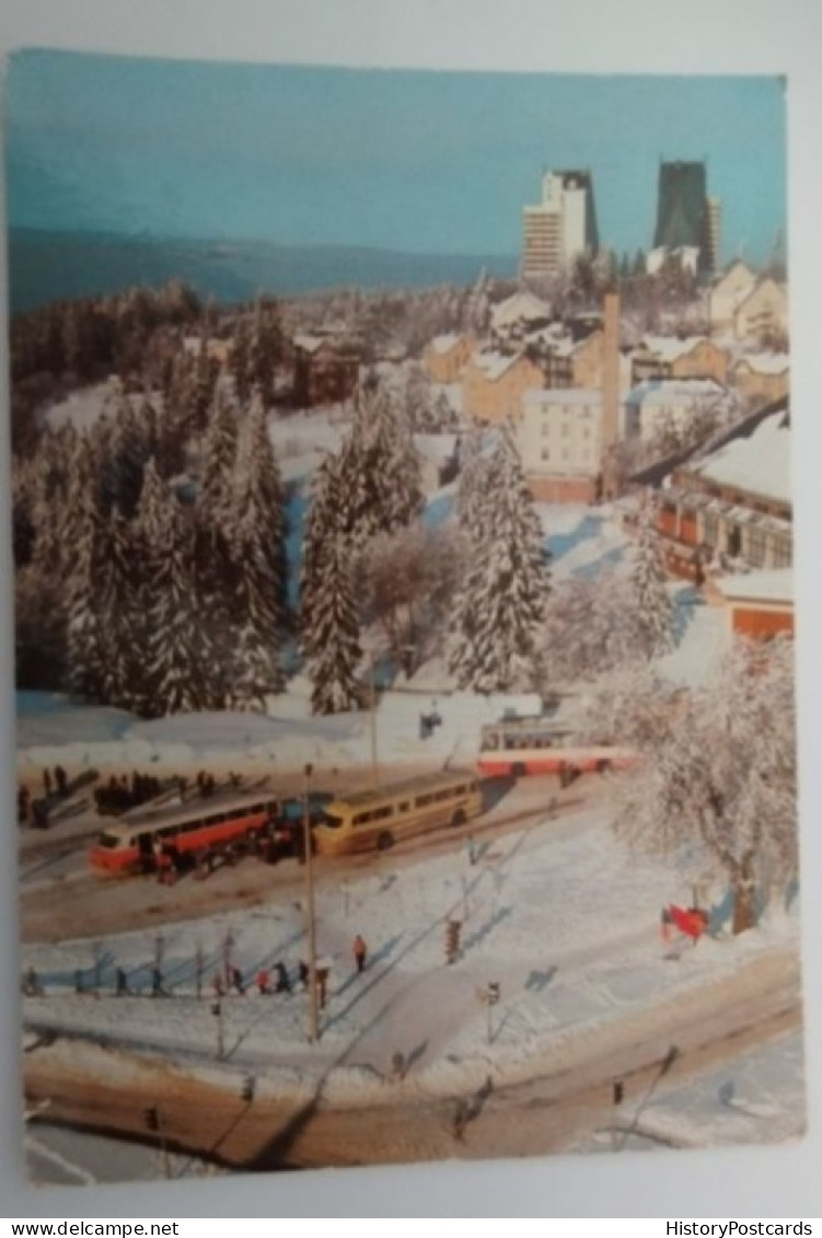 Oberhof, Kr. Suhl, Interhotel Panorama, Ikarus-Busse, Winter, 1983 - Oberhof