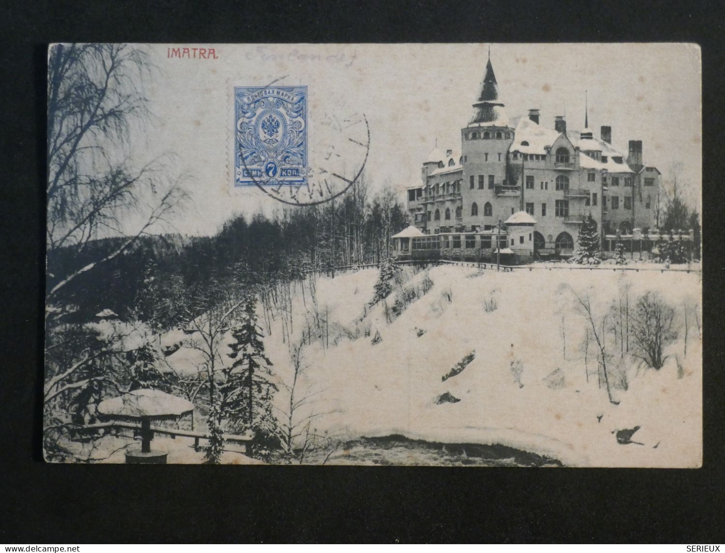 C RUSSIE OCC.  SUOMI BELLE CARTE 1919 PETIT BUREAU IMATRA A PARIS  FRANCE  + +AFF.INTERESSANT++++ - 1919 Occupation: Finland