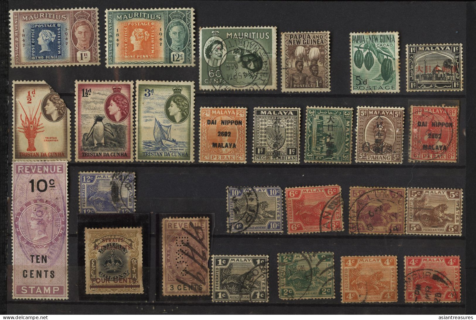 Mixed Set Of Pre WW2 British Colony Stamps And 1 Set  Nrthfork Island 1st Day Covers - Plattennummern