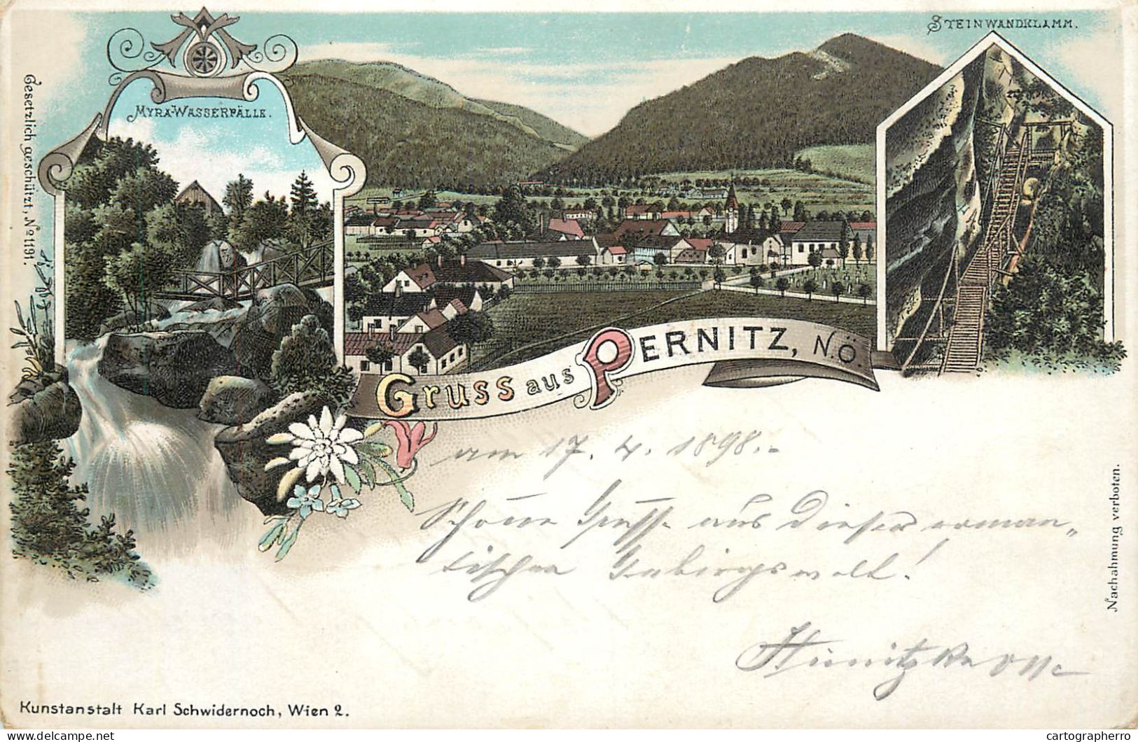 Litho-AK Pernitz 1898 - Pernitz