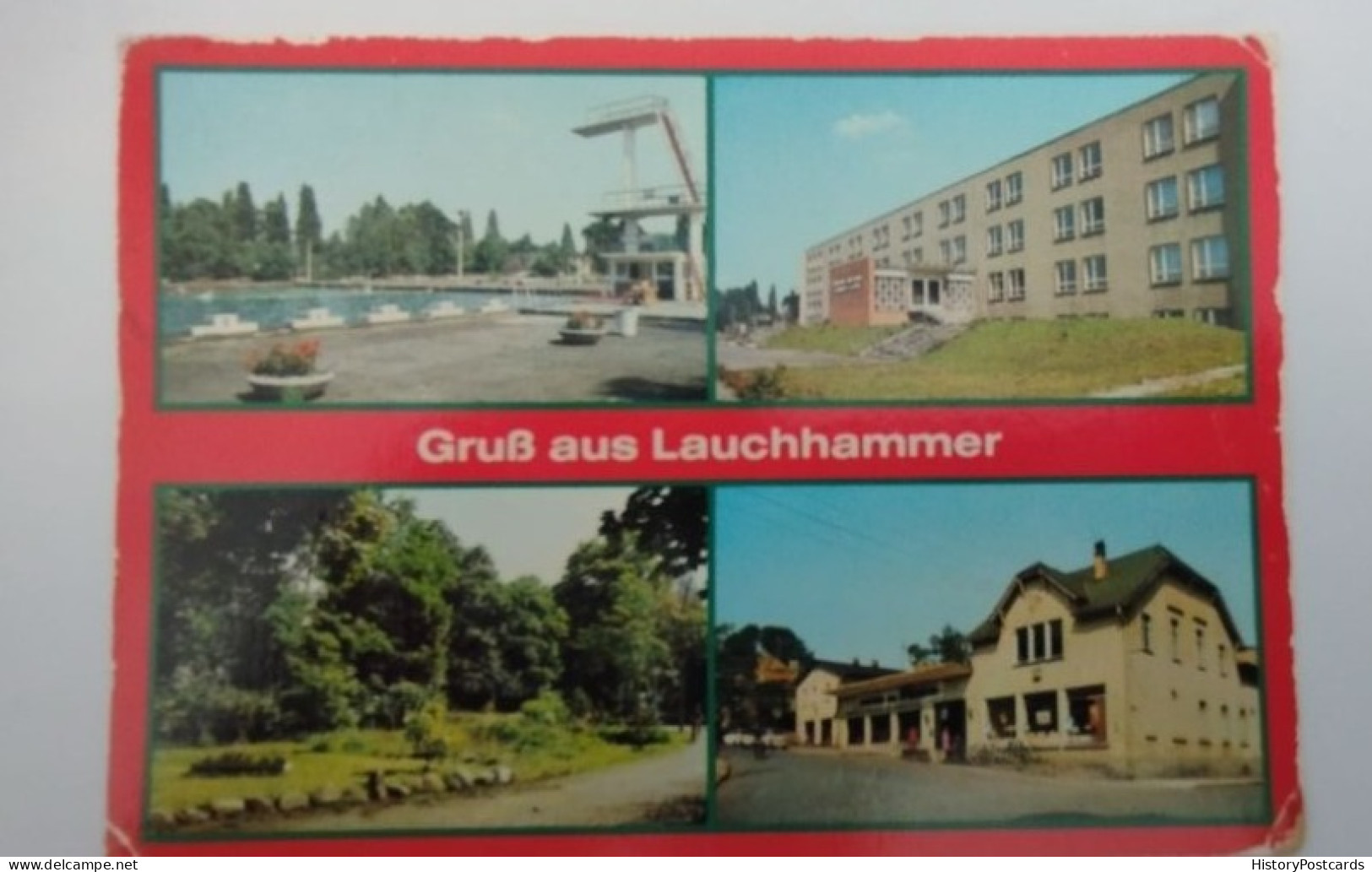 Lauchhammer, Schwimmstadion, Kaufhalle U.a., 1986 - Lauchhammer