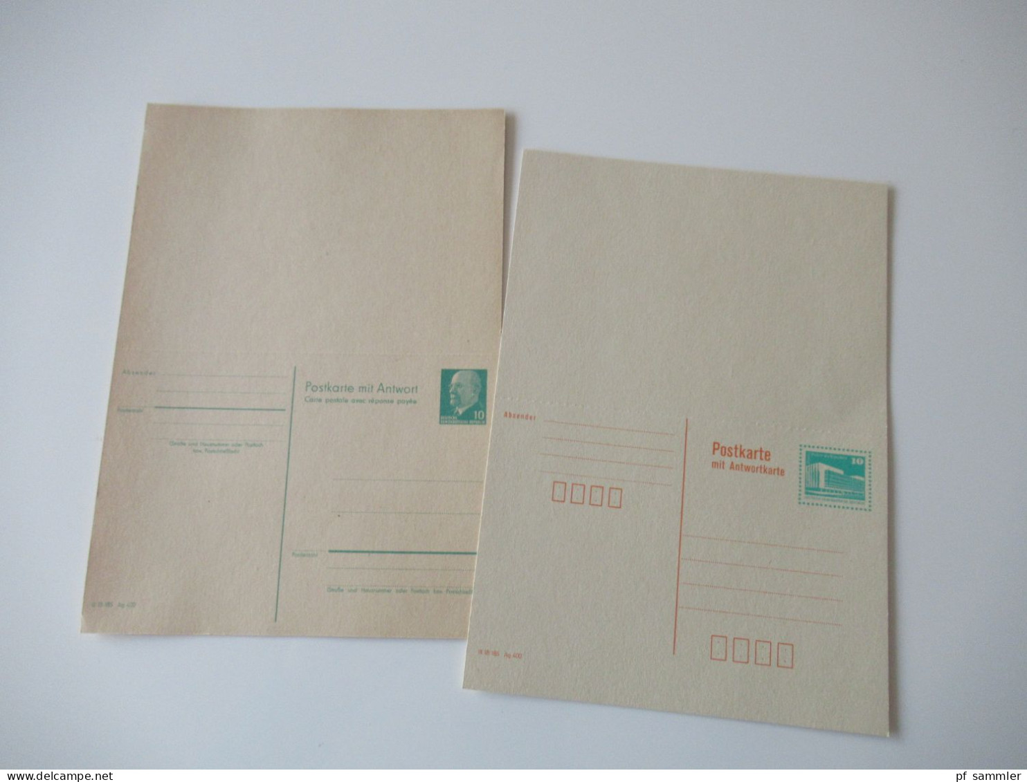 DDR Ganzsachen Posten NUR Frage / Antwort Bzw. Doppelkarten überwiegend Ungebraucht Aber Auch Blanko Gestempelt! 45 Stk - Postcards - Mint