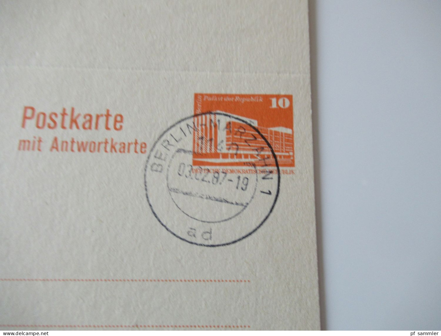 DDR Ganzsachen Posten NUR Frage / Antwort bzw. Doppelkarten überwiegend ungebraucht aber auch blanko gestempelt! 45 Stk