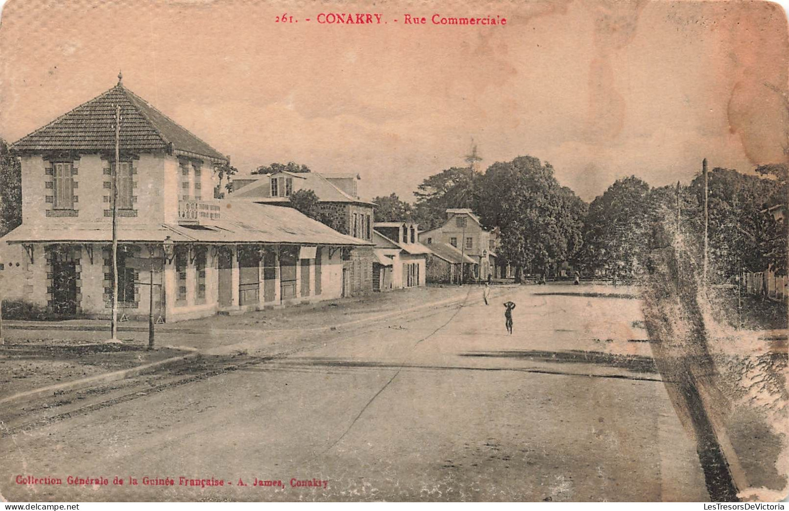 GUINEE - Conakry - Vue De La Rue Commerciale - Carte Postale Ancienne - Guinée