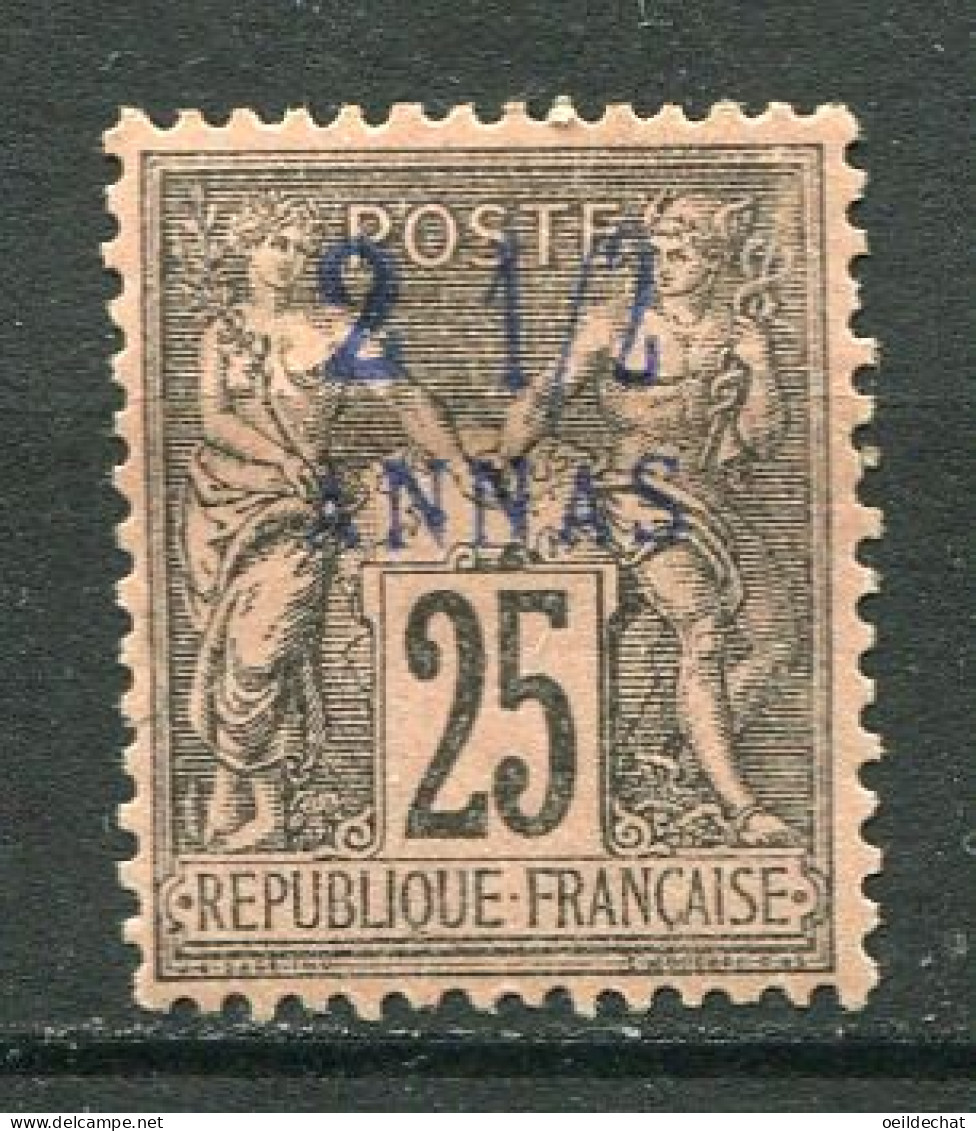 25935 Zanzibar N°5* 2 1/2 A. S. 25c. Noir S. Rose  1894 B/TB  - Ungebraucht