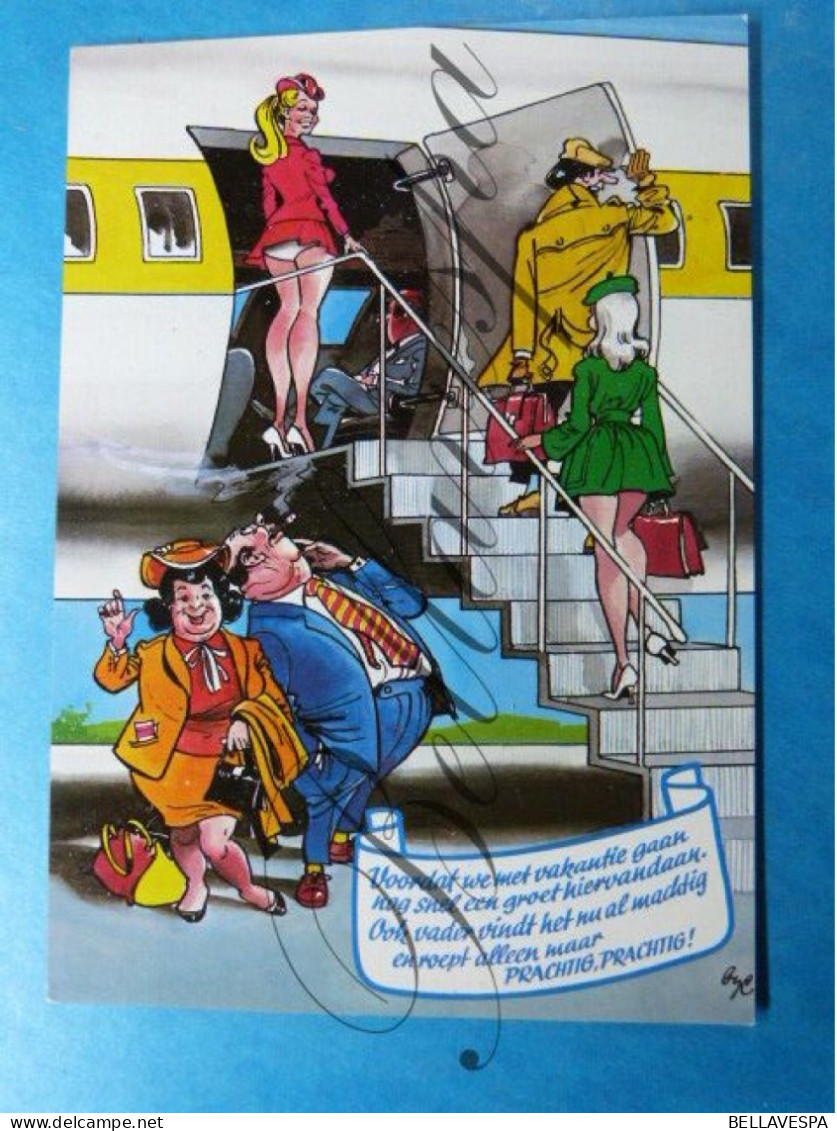 IIllustrator Artist Strip Cartoonist Dessinateur Vacation Hollyday  Air Hostess Pin-upp Het Drouwerszand Drouwen - 1946-....: Ere Moderne