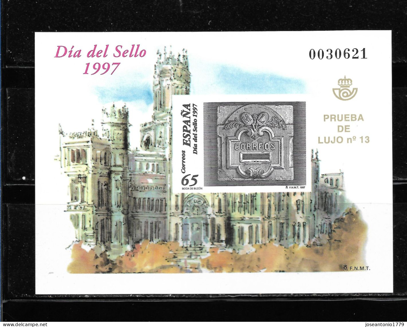 ESPAÑA 1997,  PRUEBA OFICIAL EDIFIL 62  -  DÍA DEL SELLO.     MNH. - Variedades & Curiosidades