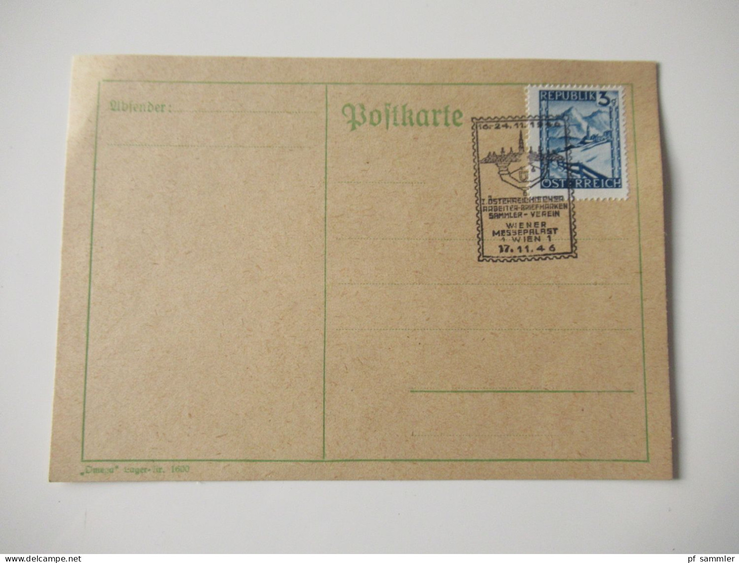 Österreich 1946 / 1948 Sonder PK Posten mit insgesamt 18 Stück / blanko PK mit Sonderstempel