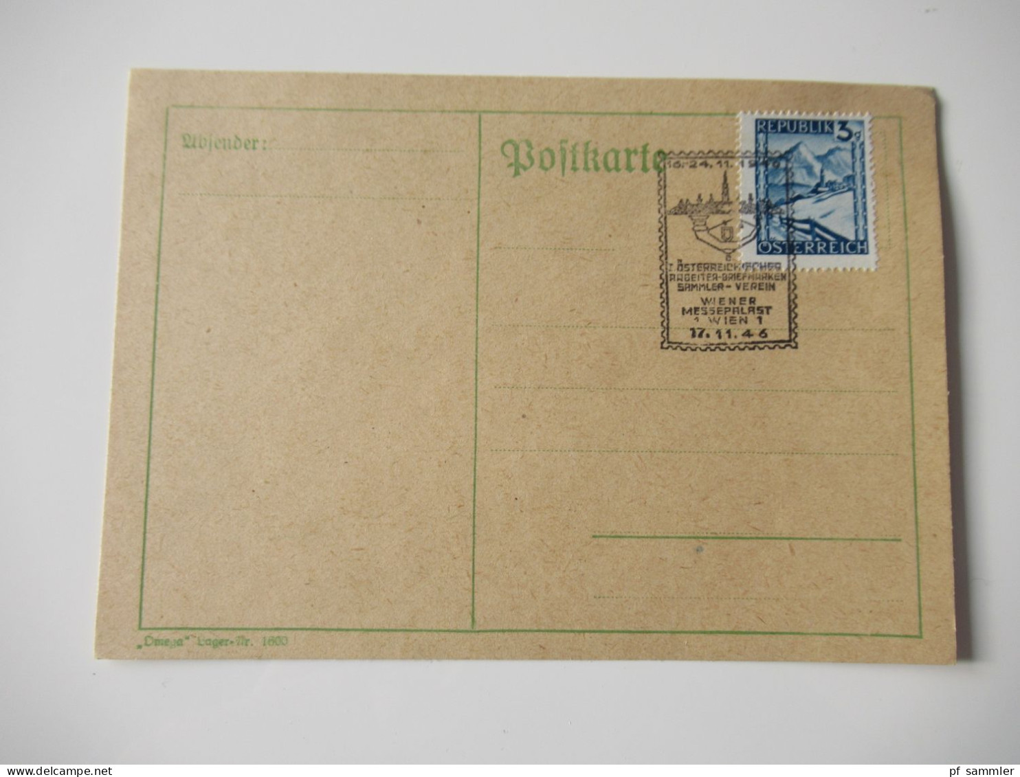 Österreich 1946 / 1948 Sonder PK Posten mit insgesamt 18 Stück / blanko PK mit Sonderstempel